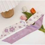 Esarfa din matase fina Cod ESF029BB Violet cu model